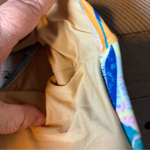 Old Navy Women’s Scoop Bikini Swim Top Orange Blue Size 4X NWT! - Picture 7 of 15